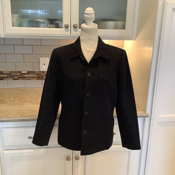 Pendleton Cotton Black  Blazer Jacket Size 8 Button Up with Pockets - Picture 1 of 7